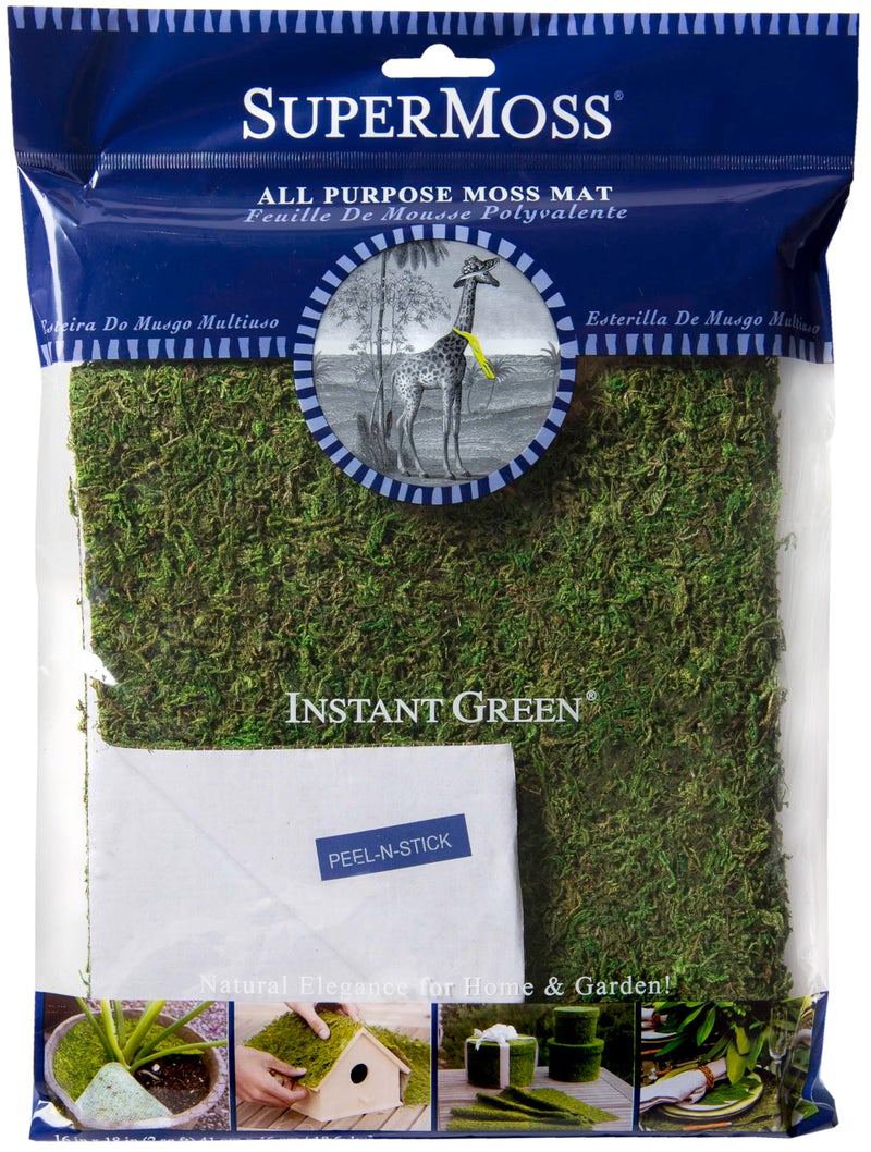 SuperMoss (22406) InstantGreen Moss Mat, Peel n Stick 18inx16in - Image 1